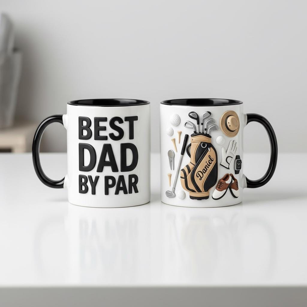 Personalized Golf Lover Mug, Custom Golfer Coffee Mug, Gift for Dad Grandpa - image 3