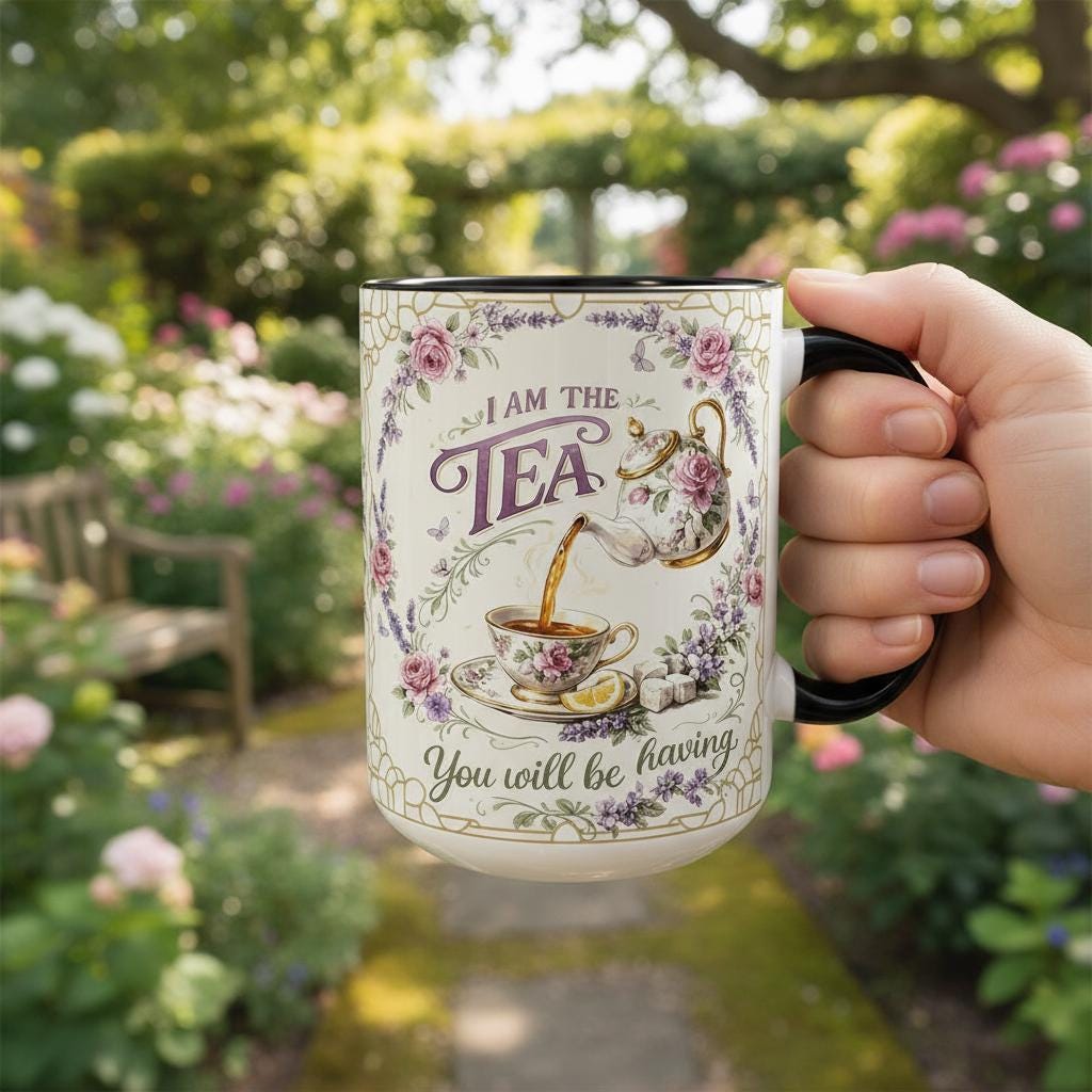 I Am The Tea You Will Be Having Mug, Bookish Romance Reader Accent Cup, Gift For Book Lover - image 2