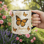 Personalized Butterfly Coffee Cup, Custom Butterfly Accent Mug, Gift for Women - image 3