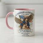 Personalized 250th Anniversary United States Mug, Descendant of a Patriot 1776–2026 Coffee Cup, Historic American Heritage Gift - image 3