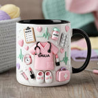 Personalized Nurse Coffee Cup, Nurse Life Custom Name Accent Mug, Gift for Nurse - image 4