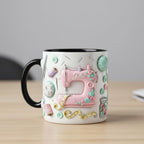Personalized Sewing Coffee Cup, Custom 3D-Effect Craft Tools Accent Mug, Gift for Women - image 4