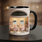 Personalized Hairstylist Coffee Cup, Custom 3d Effect Hair Salon Accent Mug, Hair Dresser Gift