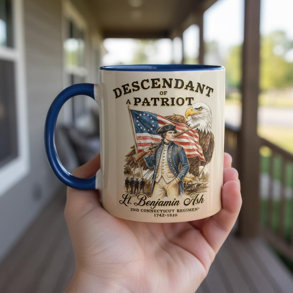 Personalized 250th Anniversary United States Mug, Descendant of a Patriot 1776–2026 Coffee Cup, Historic American Heritage Gift - image 2