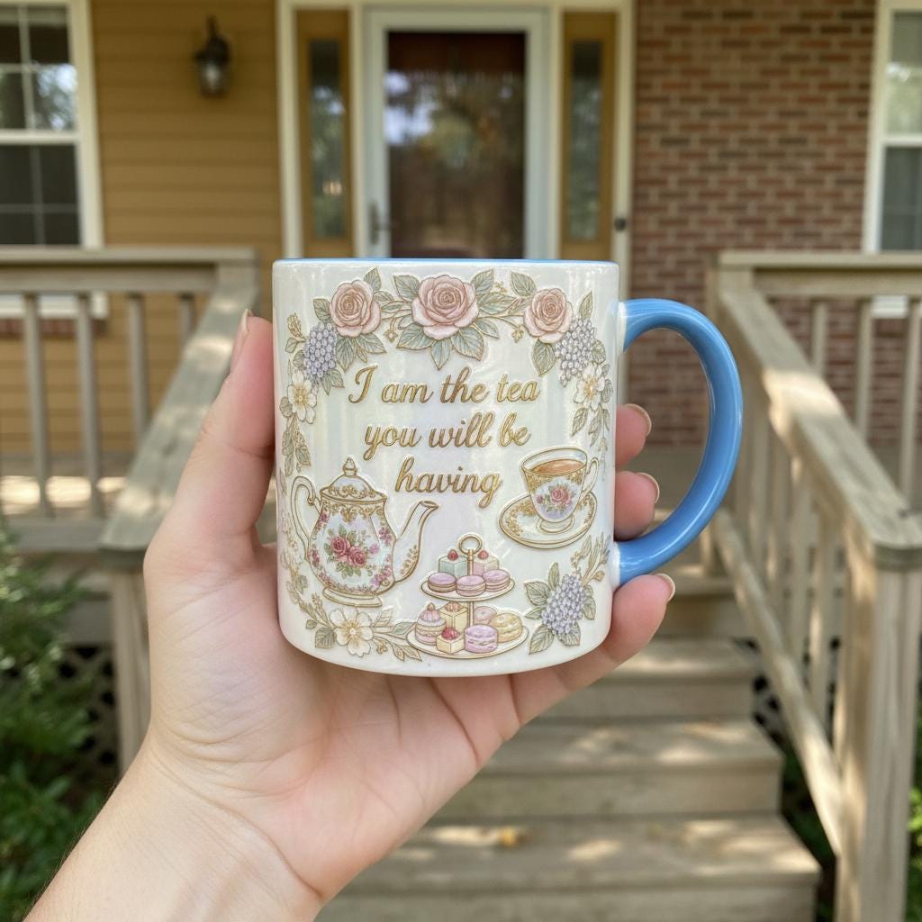 I Am The Tea You Will Be Having Mug, Bookish Romance Reader Accent Cup, Gift For Book Lover - image 2