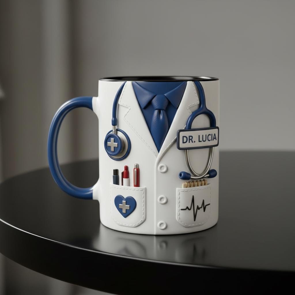 Custom Doctor Mug, Personalized Name Medical Gift, Mom Dad Appreciation Cup, Nurse & Physician Mugs - image 2