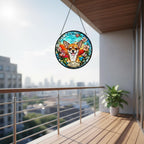 Custom Chihuahua  Dog Portrait Stained Glass Suncatcher, Stained Glass Dog Memorial, Custom Dog Portrait from Photo, Sympathy Gifts - image 4
