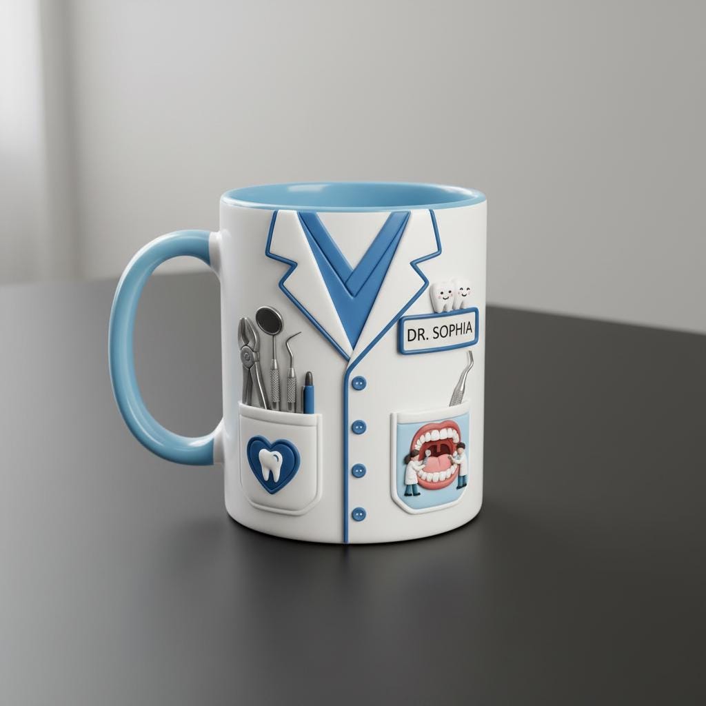 Custom Dentist Mug, Personalized Doctor Gift, Mom/Dad Appreciation Coffee Cup, Nurse Mugs - image 3