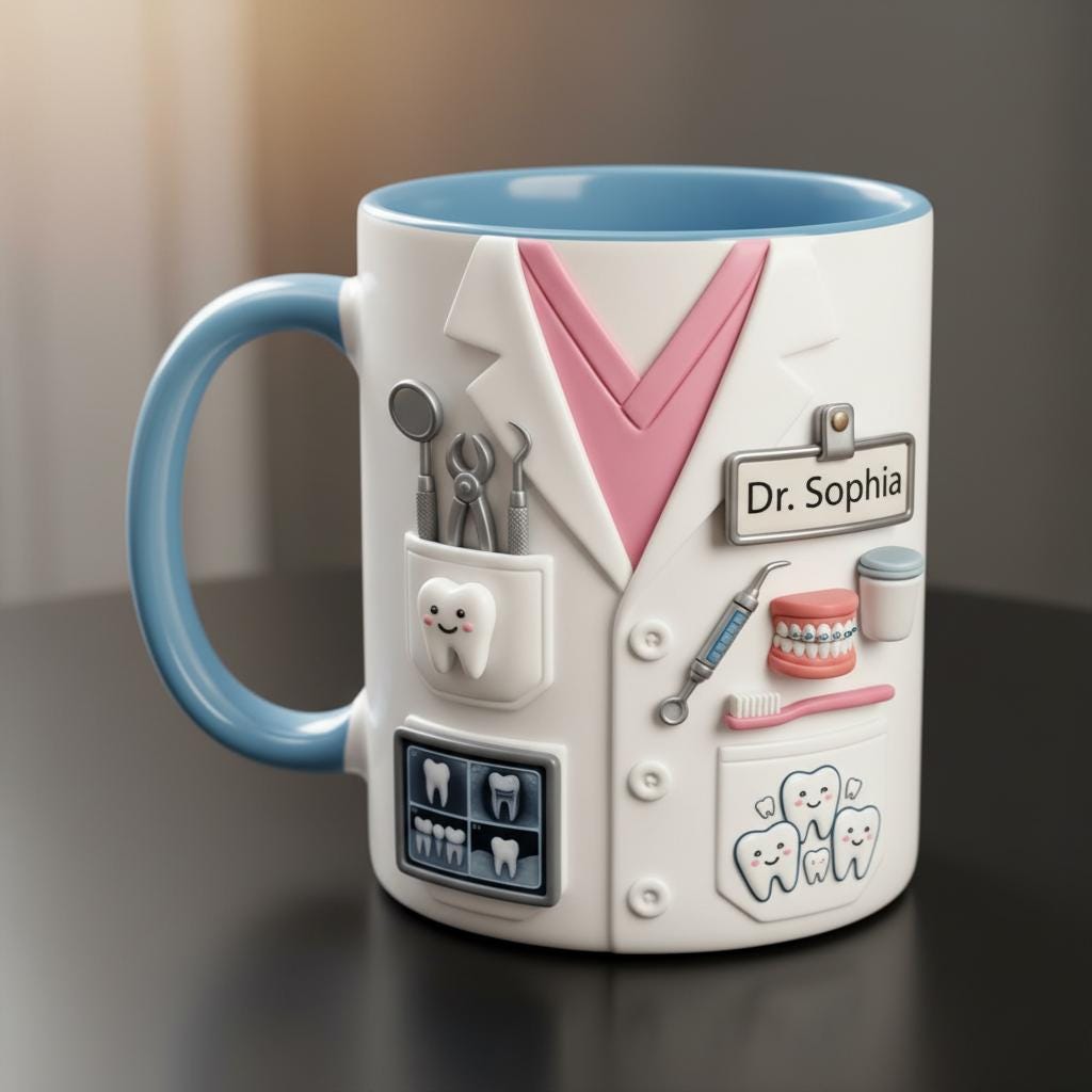 Custom Dentist Mug, Personalized Doctor Gift, Mom/Dad Appreciation Coffee Cup, Nurse Mugs - image 2