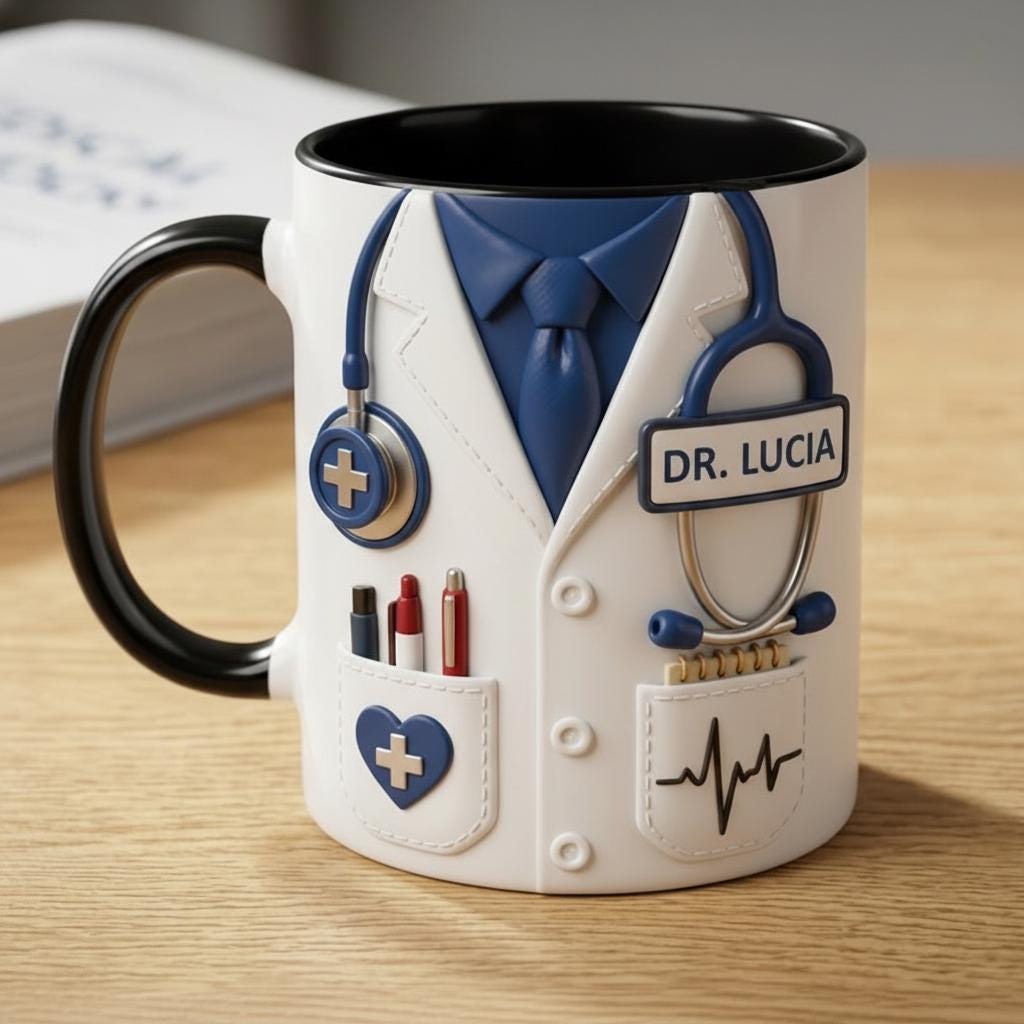 Custom Doctor Mug, Personalized Name Medical Gift, Mom Dad Appreciation Cup, Nurse & Physician Mugs