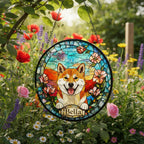 Custom Shiba Inu Dog Portrait Stained Glass Suncatcher, Stained Glass Dog Memorial, Custom Dog Portrait from Photo, Sympathy Gifts - image 3