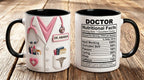 Custom Doctor Nutritional Facts Mug, Personalized Medical Gift, Mom Dad Appreciation Coffee Cup, Nurse Mugs - image 3