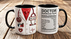 Custom Doctor Nutritional Facts Mug, Personalized Medical Gift, Mom Dad Appreciation Coffee Cup, Nurse Mugs - image 3