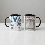 Custom Doctor Nutritional Facts Mug, Personalized Medical Gift, Mom Dad Appreciation Coffee Cup, Nurse Mugs - image 2