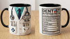 Custom Dentist Doctor Nutritional Facts Mug, Personalized Medical Gift, Mom Dad Appreciation Coffee Cup, Nurse Mugs - image 3
