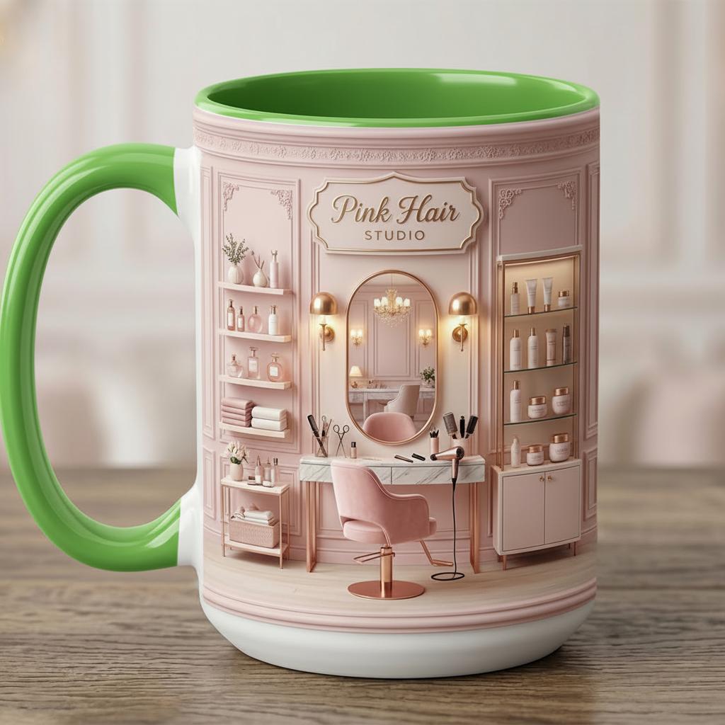 Personalized Hair Salon Faux 3D Effect Mug, Hair Stylist Mug, Gift For Her - image 6