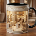 Personalized Hair Salon Mug, Hair Stylist Mug, Gift For Her, Faux 3D Effect - image 3