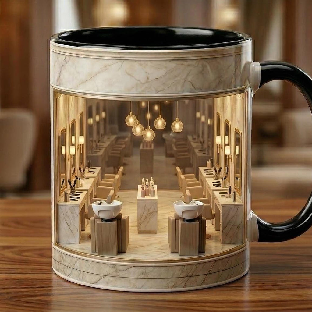 Personalized Hair Salon Mug, Hair Stylist Mug, Gift For Her, Faux 3D Effect - image 4