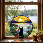 Custom French Bulldog Dog Memorial Suncatcher With Name , Personalized  Dog Memorial Suncatcher , Puppy Loss Gift,In Loving Memory