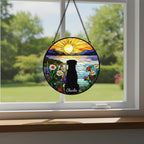 Custom Rottweiler Dog Memorial Suncatcher With Name , Personalized  Dog Memorial Suncatcher , Puppy Loss Gift,In Loving Memory - image 2