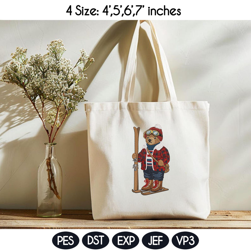 Bear Embroidery File Bundle, Bear Machine Embroidery Designs, 4 sizes, Digital Download, Instant Download - image 5