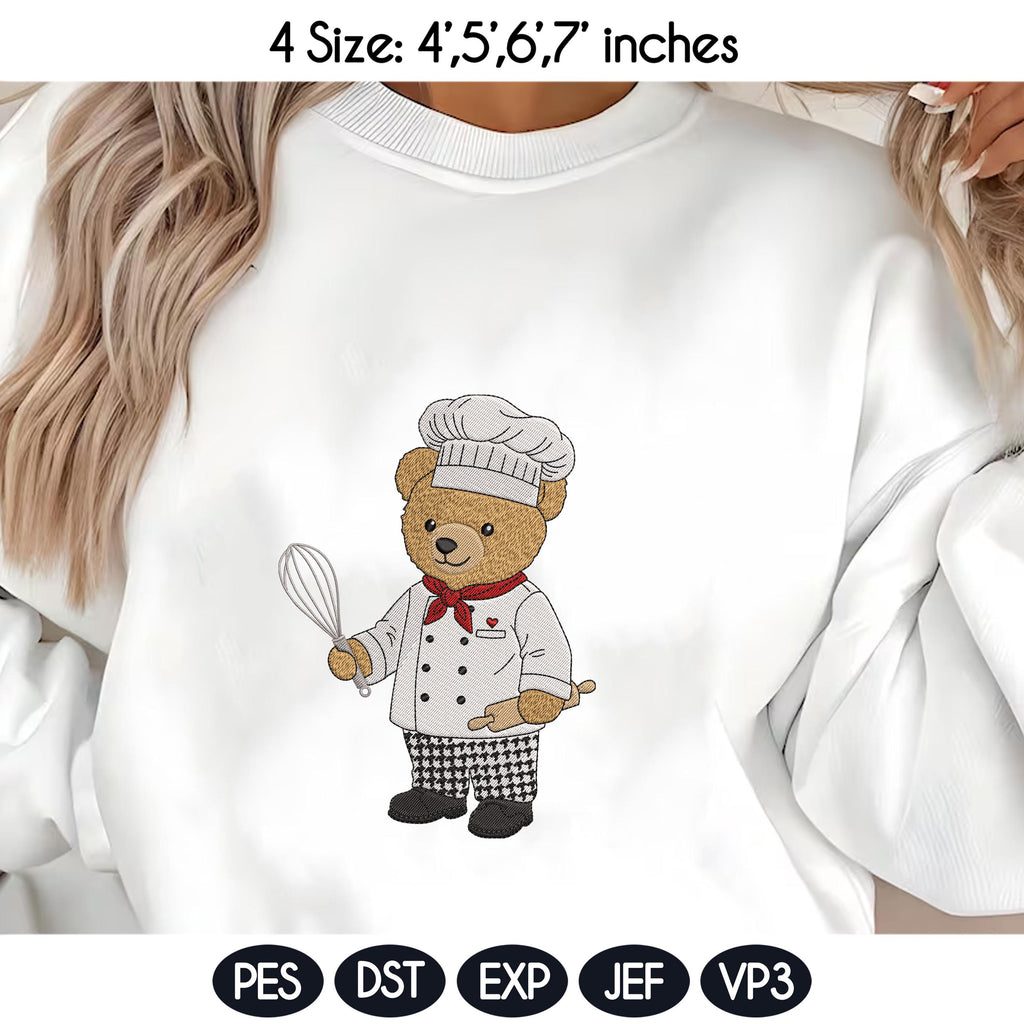 Bear Embroidery File Bundle, Bear Machine Embroidery Designs, 4 sizes, Digital Download, Instant Download - image 4