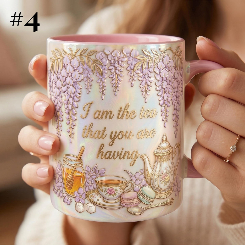 I Am The Tea That You Are Having Faux 3D Mug, Bookish Tea Lover Gift, Romance Reader Accent Mug, BookTok Cup - image 6
