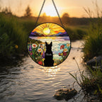 Custom Boston Terrier Dog Memorial Suncatcher With Name , Personalized  Dog Memorial Suncatcher , Puppy Loss Gift,In Loving Memory - image 4
