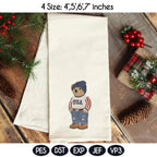 USA Teddy Bear Embroidery Bundle, Patriotic Bear Outfit Collection, American Flag Bear Set, Preppy Vintage Style, 4 sizes, Instant Download - image 6