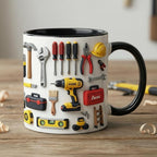 Personalized Handyman Mug, Custom Name Grandpa Dad Coffee Cup, Father's Day Gift