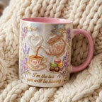 I Am The Tea You Will Be Having Mug, 3D Effect Bookish Romance Reader Accent Cup, Gift For Book Lover - image 4