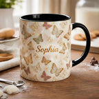 Personalized Butterfly Mug, Custom Name Butterfly Lover Coffee Mugs, Gift for Men Women - image 3