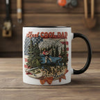Personalized Fishing Dad Mug, Custom Name Grandpa Accent Coffee Cup, Reel Cool Dad Mugs