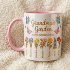 Grandma's Garden Mug, Personalized Gifts for Mom, Birth Flower Mom Gifts from Daughter, Mother's Day Accent Mug - image 3