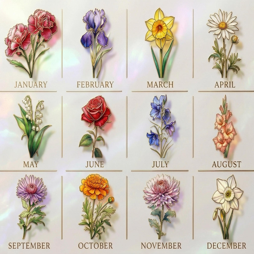 Personalized Mom Flowers Faux Stained Glass Mug, Birth Flower Mom Gifts from Daughter, Grandmas Garden, Faux 3D Effect - image 3