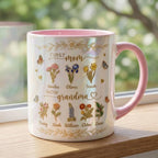 First Mom Now Grandma Cup, Personalized Gifts for Mom, Birth Flower Gifts from Daughter, Mother's Day Accent Mug - image 4