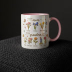 First Mom Now Grandma Cup, Personalized Gifts for Mom, Birth Flower Gifts from Daughter, Mother's Day Accent Mug - image 3