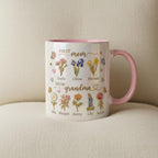 First Mom Now Grandma Cup, Personalized Gifts for Mom, Birth Flower Gifts from Daughter, Mother's Day Accent Mug - image 4