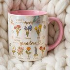First Mom Now Grandma Cup, Personalized Gifts for Mom, Birth Flower Gifts from Daughter, Mother's Day Accent Mug - image 4