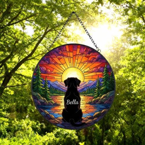 Custom  Labrador Retriever Dog Memorial Suncatcher, Pet Memorial Gift, Loss of Pet Sympathy Gift, Dog Loss Gift,  Gift For Dog Lovers - image 5