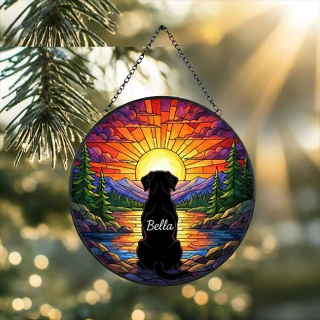 Custom  Labrador Retriever Dog Memorial Suncatcher, Pet Memorial Gift, Loss of Pet Sympathy Gift, Dog Loss Gift,  Gift For Dog Lovers