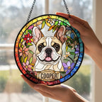 Personalized French Bulldog Stained Glass Suncatcher, Custom Pet Photo Gift, Dog Cat Remembrance Keepsake, Rainbow Bridge Window Decor - image 5