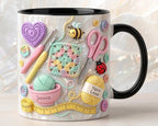 Personalized Crochet Mug, Custom Quilting Knitting Lover Coffee Cup, Mothers Day Gift, Gift for Mom Grandma
