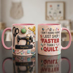 Personalized Sewing Mug, Custom Quilting Knitting Lover Coffee Cup, Mothers Day Gift for Mom Grandma