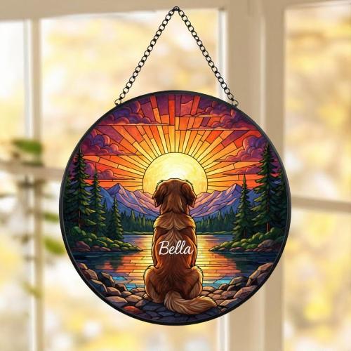 Custom  Golden Retriever dog Memorial Suncatcher, Pet Memorial Gift, Loss of Pet Sympathy Gift, Dog Loss Gift,  Gift For Dog Lovers - image 5