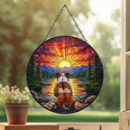 Custom Bulldog  dog Memorial Suncatcher, Pet Memorial Gift, Loss of Pet Sympathy Gift, Dog Loss Gift,  Gift For Dog Lovers - image 3