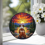 Custom Bulldog  dog Memorial Suncatcher, Pet Memorial Gift, Loss of Pet Sympathy Gift, Dog Loss Gift,  Gift For Dog Lovers