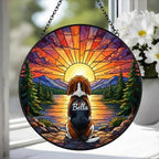 Custom Beagle dog Memorial Suncatcher, Pet Memorial Gift, Loss of Pet Sympathy Gift, Dog Loss Gift,  Gift For Dog Lovers