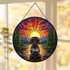 Custom Dachshund dog Memorial Suncatcher, Pet Memorial Gift, Loss of Pet Sympathy Gift, Dog Loss Gift,  Gift For Dog Lovers - image 4
