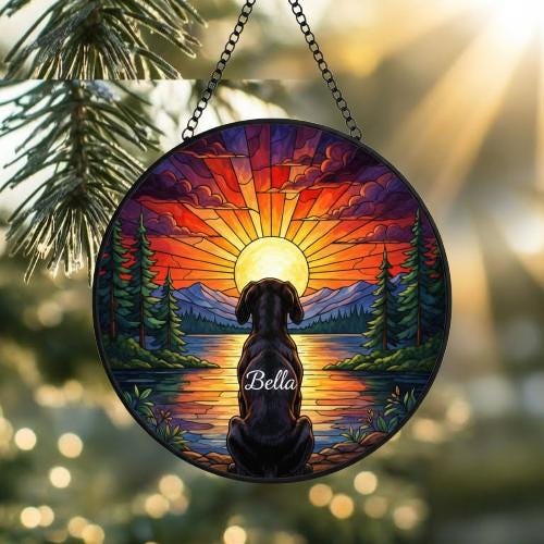 Custom German Shorthaired Pointer dog Memorial Suncatcher, Pet Memorial Gift, Loss of Pet Sympathy Gift, Dog Loss Gift,  Gift For Dog Lovers - image 2